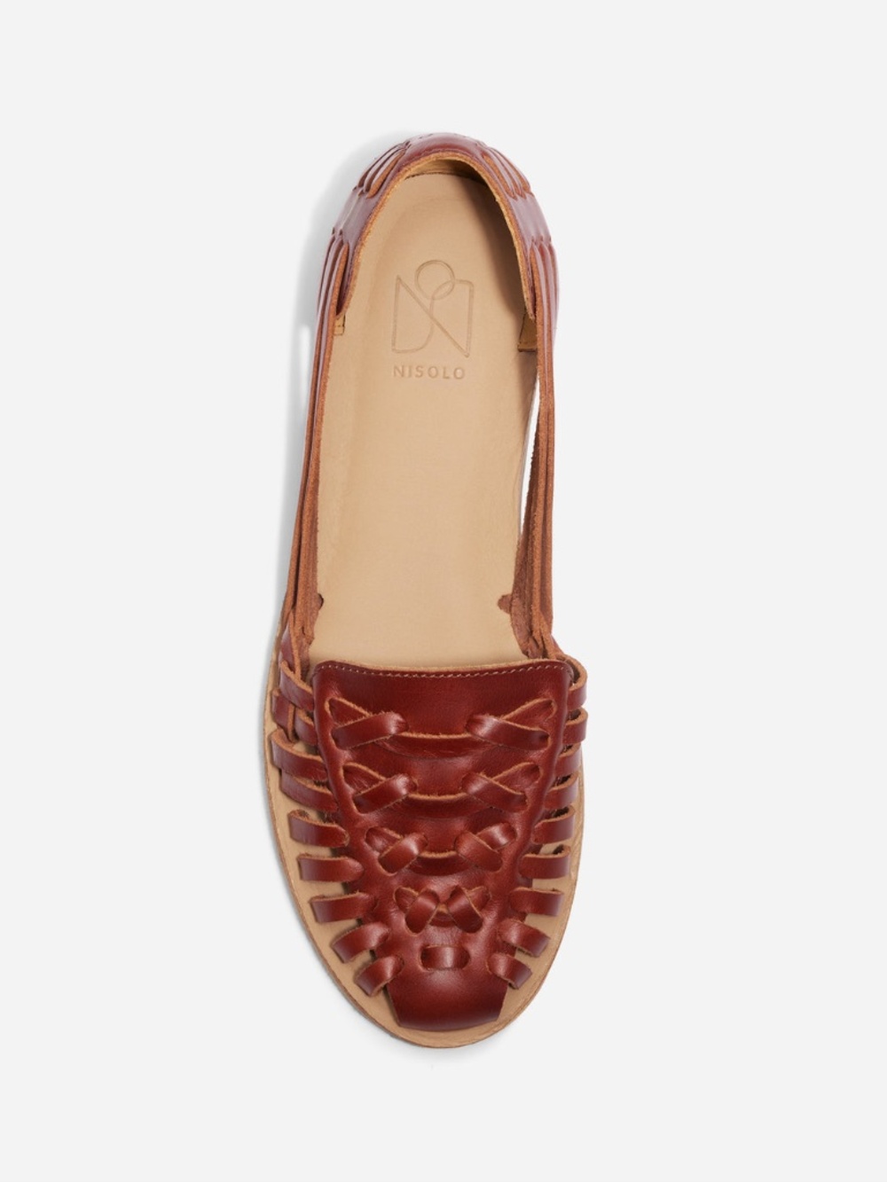 Nisolo Huarache Sandal in Brandy - Picture 2 of 4